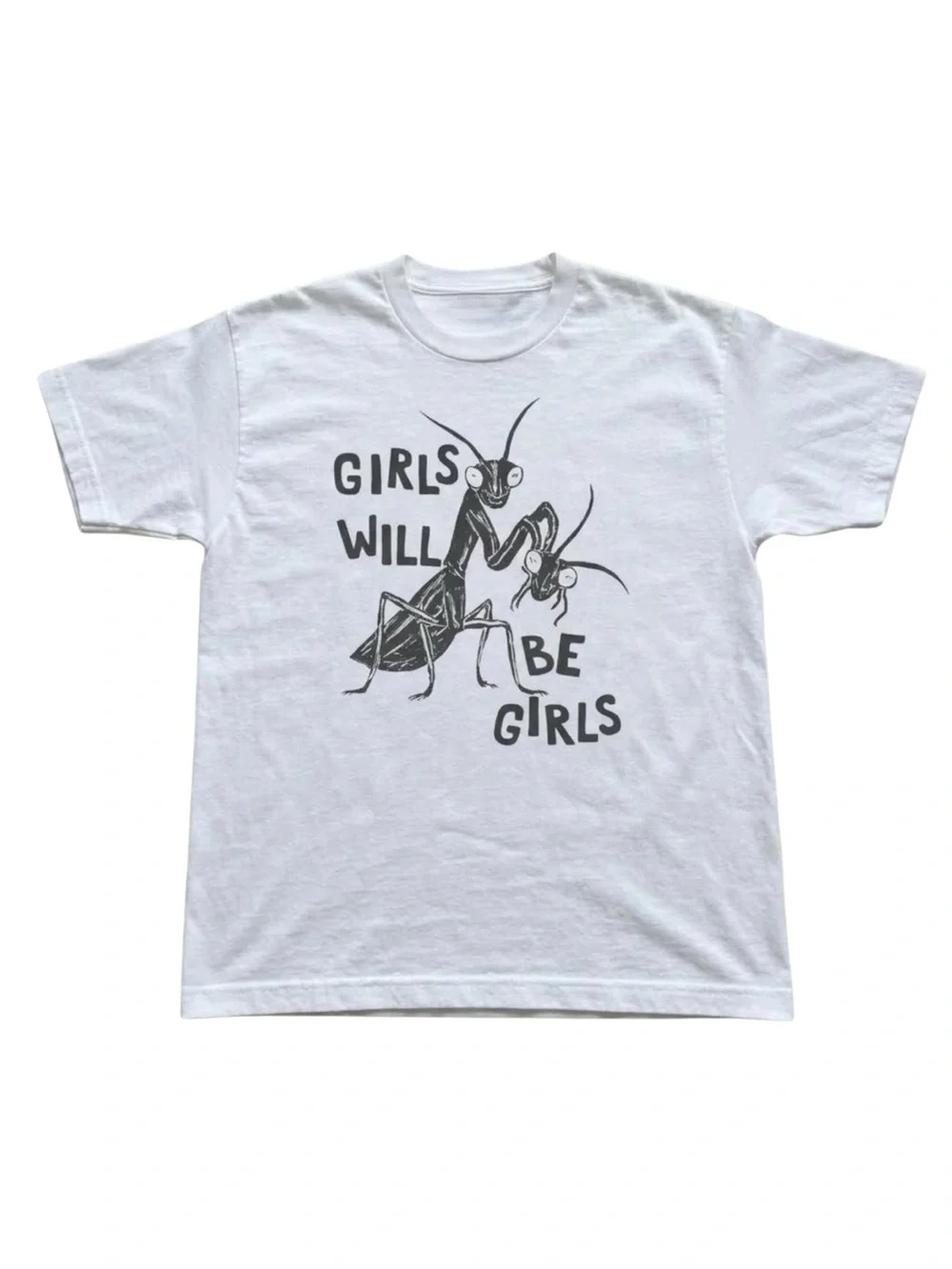 Gildan Girls Will Be Girls White Graphic Tee